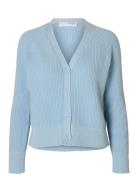 Selected Slfbirla Ls Knit Short Cardigan Blå