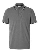 Selected Slhslim-Atlas Sport Ss Polo Grå