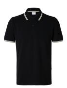 Selected Slhslim-Atlas Sport Ss Polo Svart