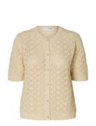 Selected Slfsofia 2/4 Knit Cardigan Beige