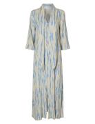 Selected Slfbaela 3/4 Aop Ankle Dress B Blå