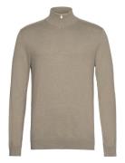 Selected Slhberg Half Zip Cardigan Noos Khaki Green