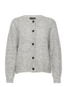 Selected Slflulu Ls Knit Short Cardigan Noos Grå