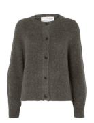 Selected Slflulu Ls Knit Short Cardigan Noos Grå