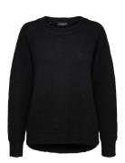 Selected Slflulu Ls Knit O-Neck Noos Svart