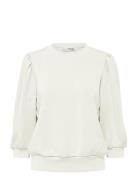 Selected Slftenny 3/4 Sweat Top Noos Vit