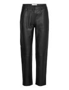 Selected Slfmarie Mw Leather Pants B Noos Svart