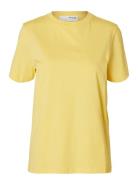 Selected Slfmyessential Ss O-Neck Tee Noos Gul