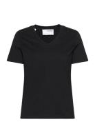 Selected Slfmyessential Ss V-Neck Tee Noos Svart