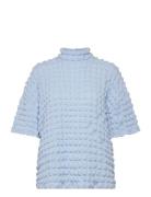 Selected Slfmonika Ss High Neck Top B Blå