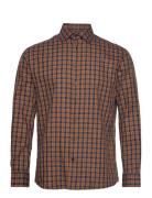Selected Slhregtimor Shirt Ls Cut Away Check Ex Brun