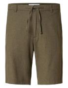 Selected Slhregular-Brody Linen Shorts Noos Grön
