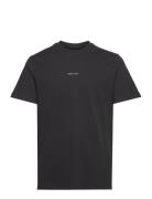 Selected Slhaspen Print Ss O-Neck Tee W Noos Svart