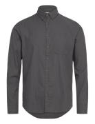 Selected Slhslim-Dan Flannel Shirt Ls O Grå