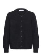 Selected Slfrena Ls Knit Cardigan Camp Svart