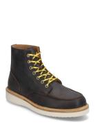 Selected Slhteo New Leather Moc-Toe Boot Brun