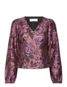 Selected Slfpaula Pink Lavender Ls Top B Rosa