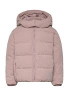 Mango Hood Quilted Coat Rosa