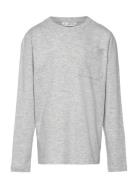 Mango Long-Sleeved T-Shirt With Pocket Grå