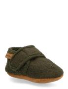En Fant Baby Wool Slippers Grön