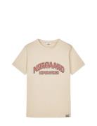 Mads Nørgaard Printed Tee Thorlino Tee Kräm