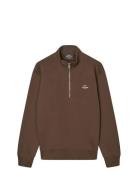 Mads Nørgaard Standard Half Zip Logo Sweat Brun