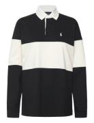 Polo Ralph Lauren Color-Blocked Cotton Jersey Rugby Shirt Svart