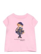 Ralph Lauren Kids Polo Bear Cotton Jersey Tee Rosa
