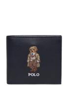Polo Ralph Lauren Polo Bear Leather Billfold Coin Wallet Svart