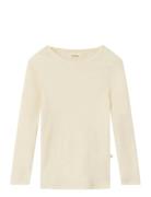 Lil'Atelier Nmnnalu Rib Wo/Mo Ls Slim Top Lil Kräm