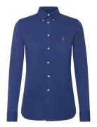 Polo Ralph Lauren 55/2 Oxford Mesh-Lsl-Bfs Blå