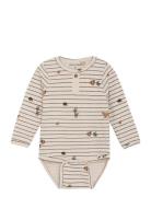 Minymo Body Ls Aop Beige