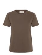 Soaked In Luxury Slcolumbine Crew-Neck T-Shirt Ss Brun
