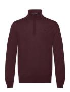 J. Lindeberg Kiyan Merino Quarter Zip Burgundy