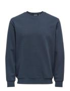 ONLY & SONS Onsceres Crew Neck Noos Marinblå