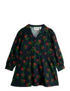 Mini Rodini Lingonberries Aop Woven Ls Dress Svart