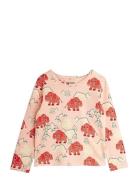 Mini Rodini Mammoth Aop Ls Tee Rosa