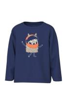 Name It Nmmvagno Ls Loose Top Marinblå