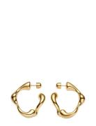 Maria Black Splash Hoops Small Gold - Pair Guld