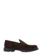 Bianco Bialoui Penny Loafer Oily Suede Brun