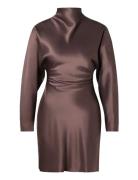 Malina Zora Barrel Long Sleeve Mini Dress Brun