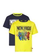 LEGO Kidswear Lwtaffy 619 - 2Pack T-Shirt Ss Gul