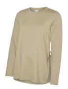 Mamalicious Mlrina Vita Ls Jrs Top 2F Beige