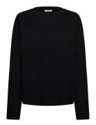 Monki Long-Sleeved Cotton T-Shirt Svart
