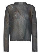 Hope Simple Longsleeve Martian Flow Print-38 Blå