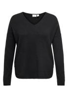 ONLY Carmakoma Carmargareta Ls Pullover Knt Noos Svart