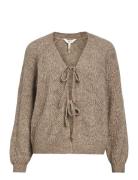 Object Objflora Re L/S Knit Cardigan Noos Brun