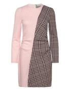 STINE GOYA 2118 Checkered Jersey, Ruched Waist Rosa