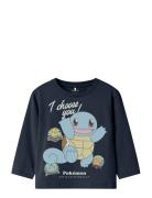 Name It Nmmjumbo Pokemon Nreg Ls Top Box Sky Marinblå
