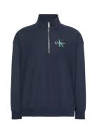 Calvin Klein Jeans Ls Eu 350Terry Micro Monologo Qt Marinblå
